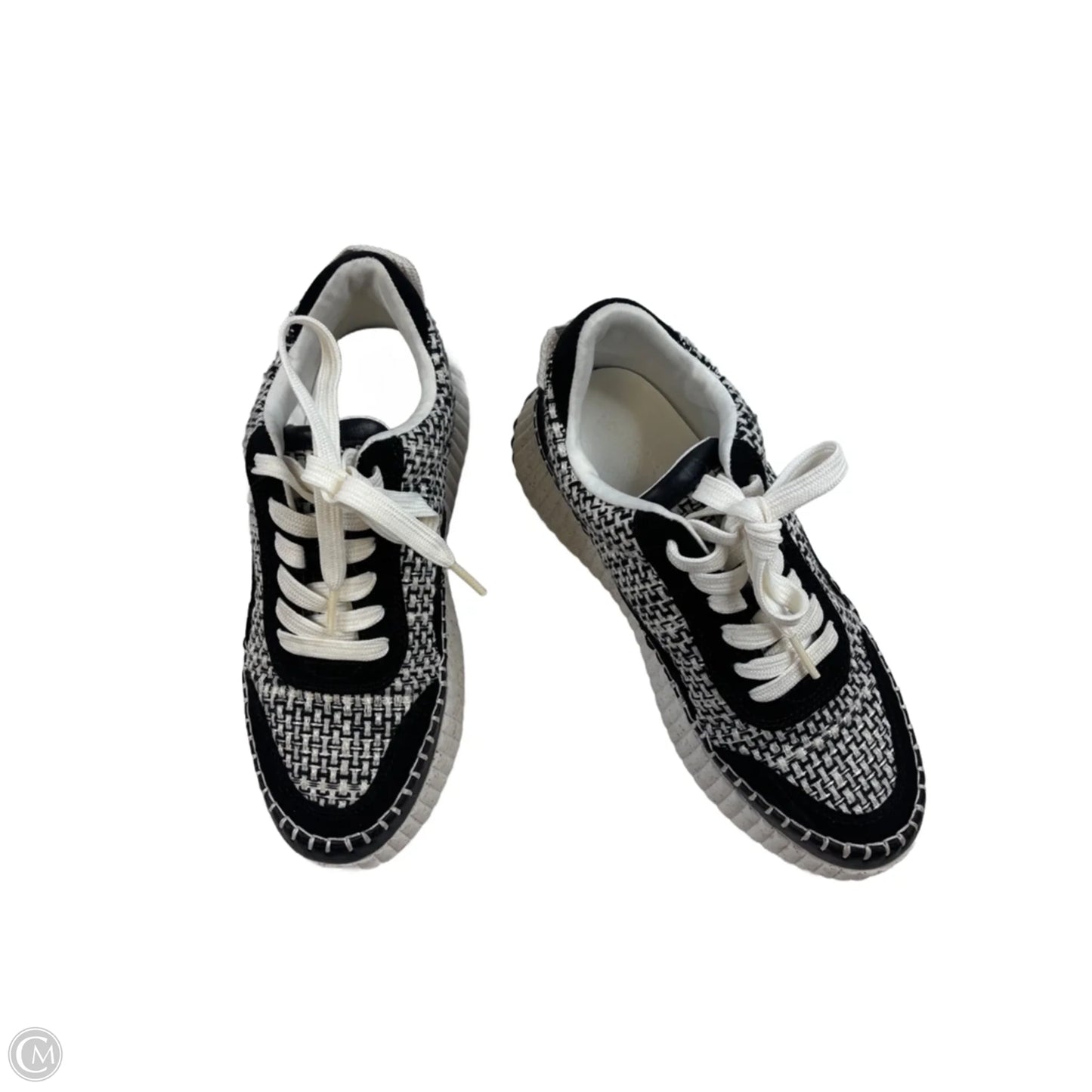 Shoes Sneakers Platform By Universal Thread In Black & White, Size: 7.5