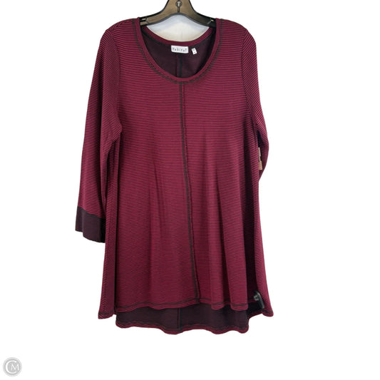 Tunic Long Sleeve By Habitat In Black & Red, Size: M