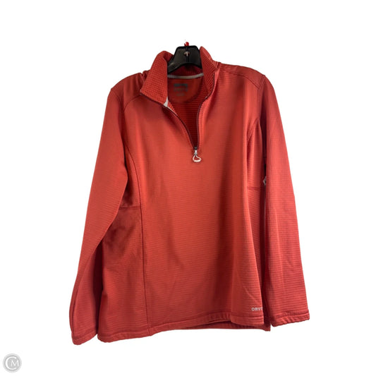 Athletic Top Long Sleeve Collar By Orvis In Orange, Size: L