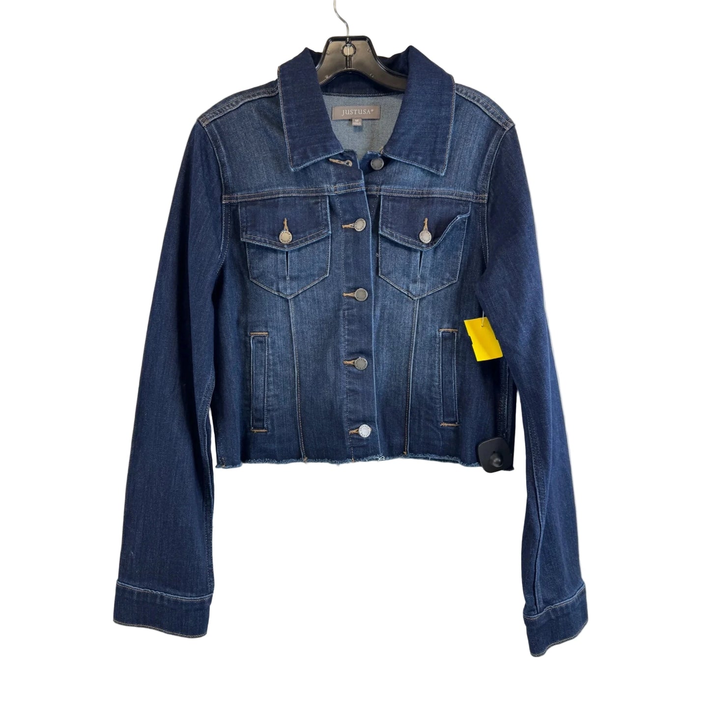 Jacket Denim By Just Usa In Blue Denim, Size: M