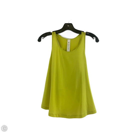 Athletic Tank Top By Lululemon In Yellow, Size: 6