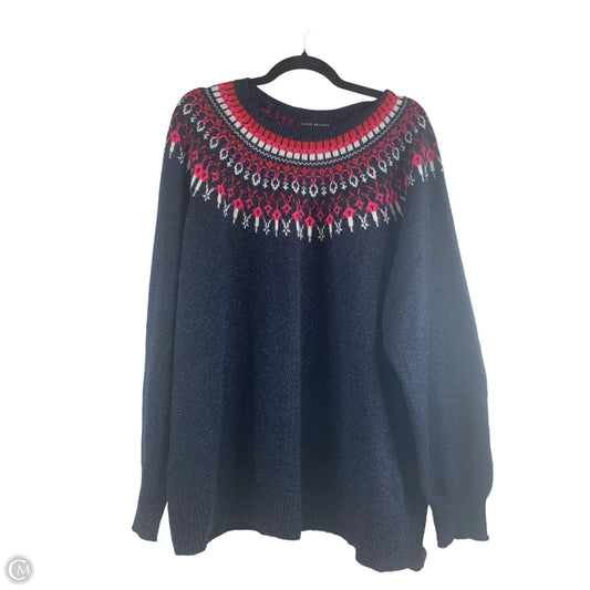Sweater By Lane Bryant In Blue & Pink, Size: 3x