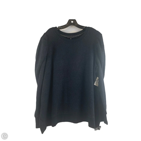 Sweatshirt Crewneck By Jane And Delancey In Black & Silver, Size: 2x