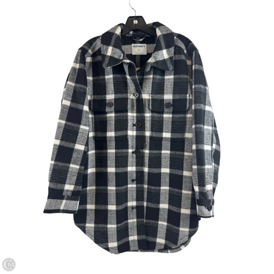Jacket Shirt By Old Navy In Black & White, Size: M