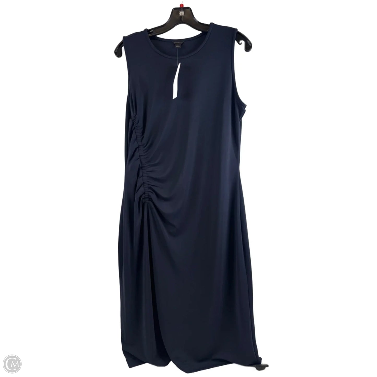 Dress Casual Midi By Ann Taylor In Navy, Size: M