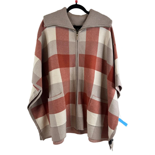 Poncho By Tahari In Plaid Pattern, Size: Xl