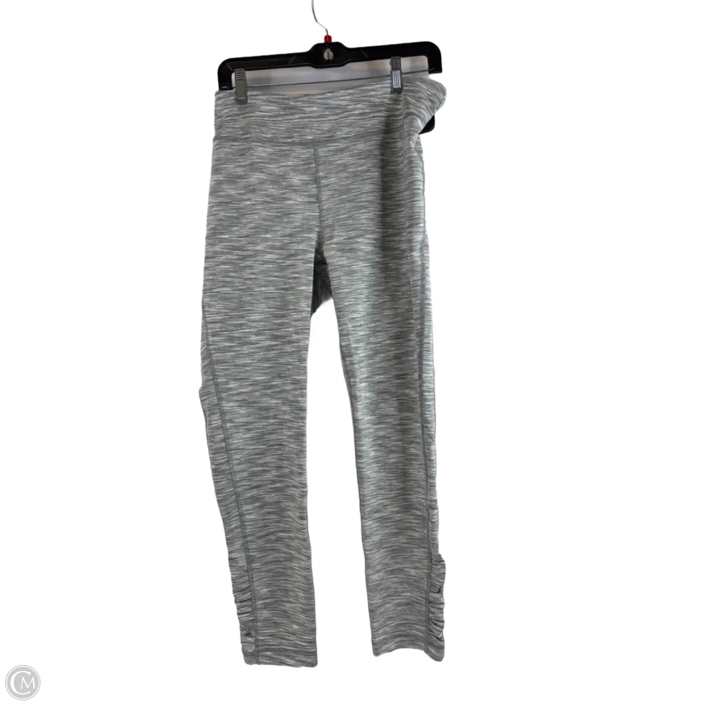 Athletic Leggings By Zenergy By Chicos In Grey & White, Size: L