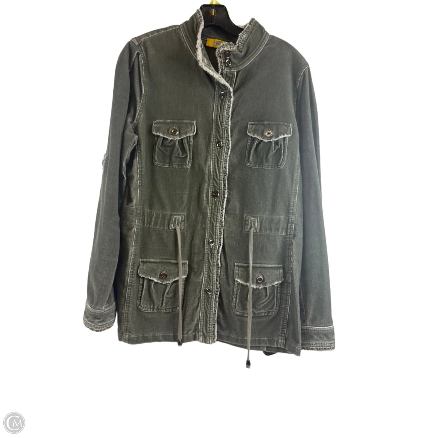 Jacket Utility By Clothes Mentor In Green, Size: M