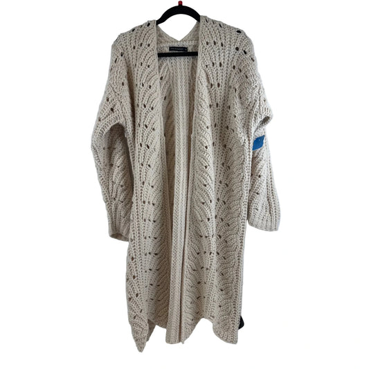 Sweater Cardigan By Moon And Madison In Beige, Size: M