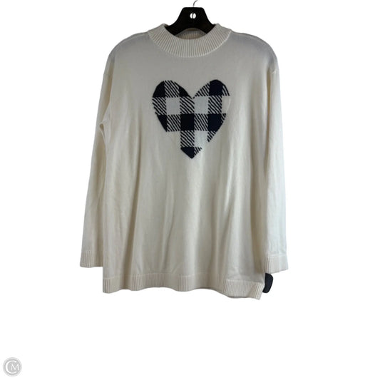 Top Long Sleeve By Talbots In Black & Cream, Size: Mp