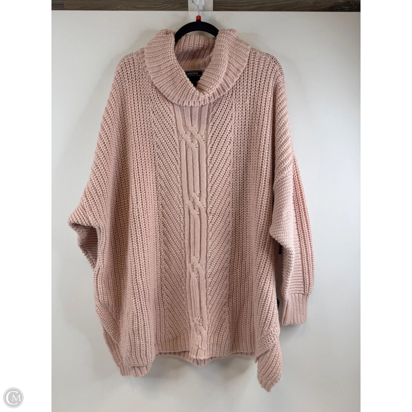 Sweater By Lands End In Pink, Size: 3x