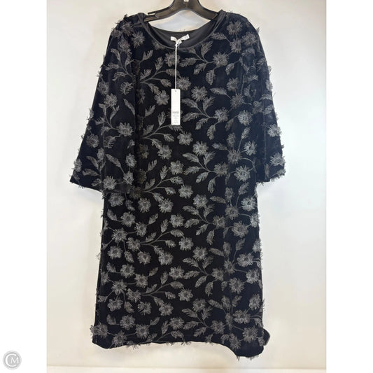 Dress Party Midi By Chicos In Black & Silver, Size: S