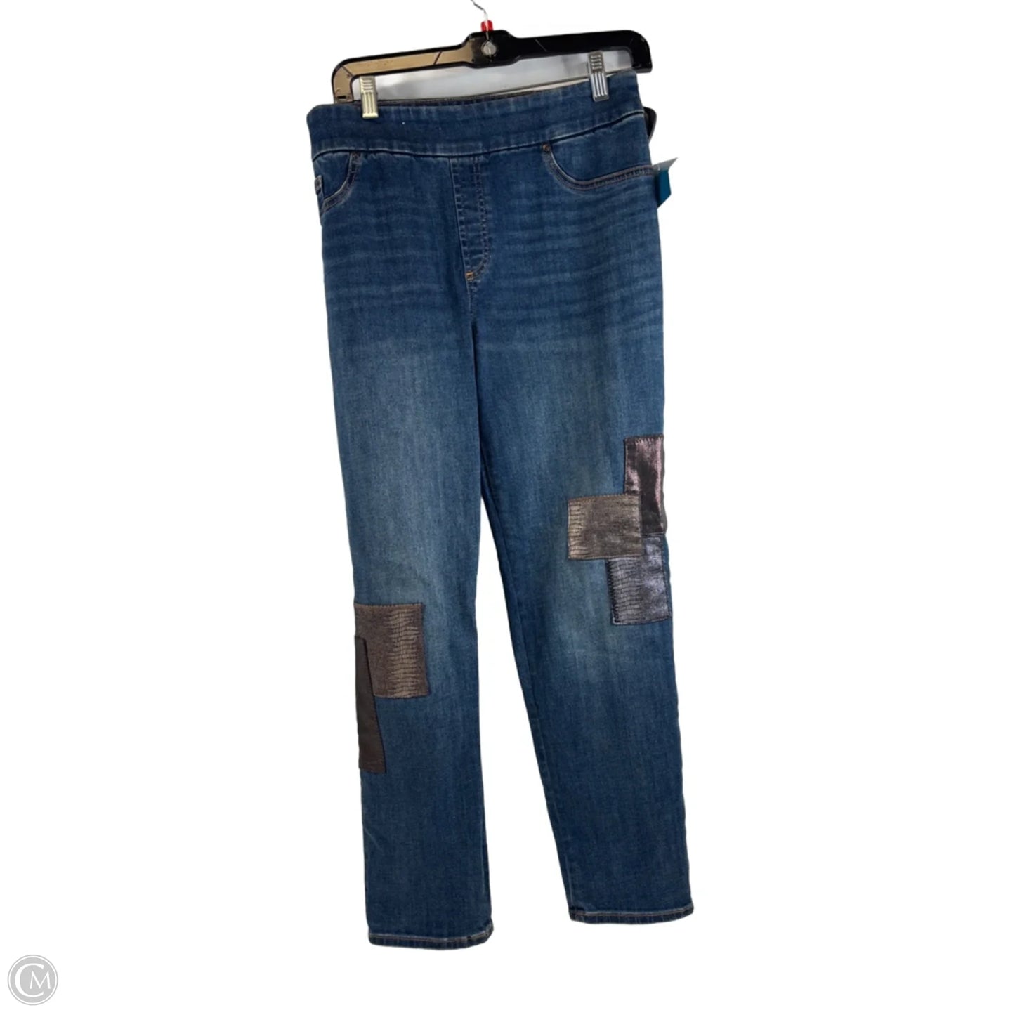 Jeans Straight By Chicos In Blue Denim, Size: 8