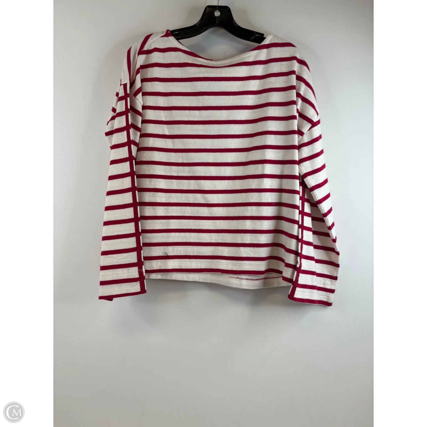 Top Long Sleeve By Loft In Striped Pattern, Size: M