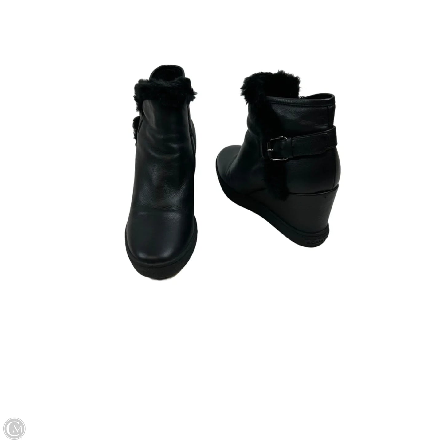 Boots Ankle Heels By Aqua In Black, Size: 10