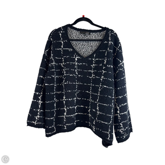 Sweater By Clothes Mentor In Black & White, Size: Xl