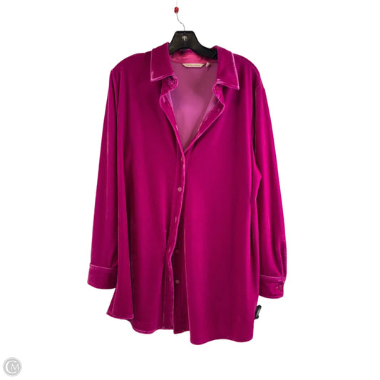 Top Long Sleeve By Soft Surroundings In Pink, Size: L