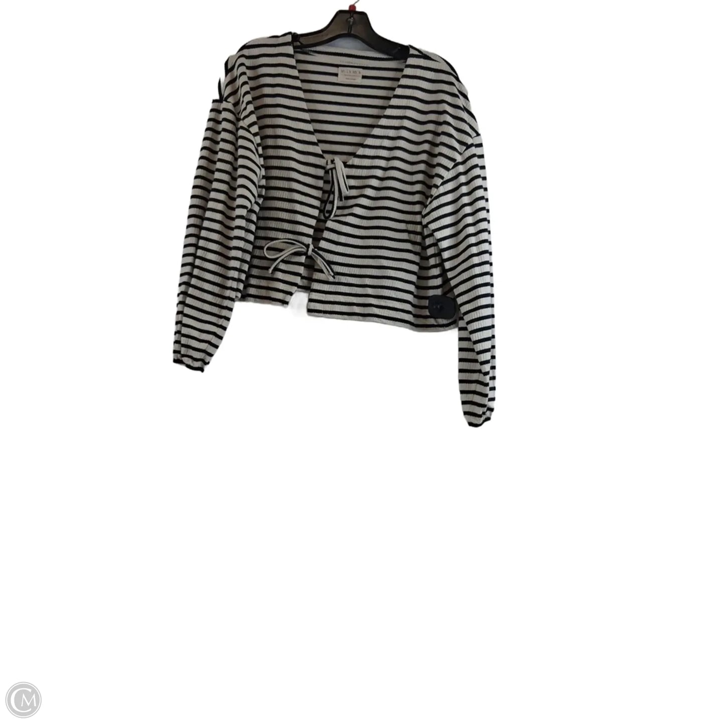 Cardigan By Clothes Mentor In Striped Pattern, Size: M