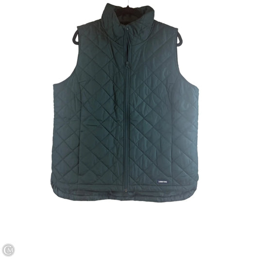 Vest Puffer & Quilted By Lands End In Green, Size: L