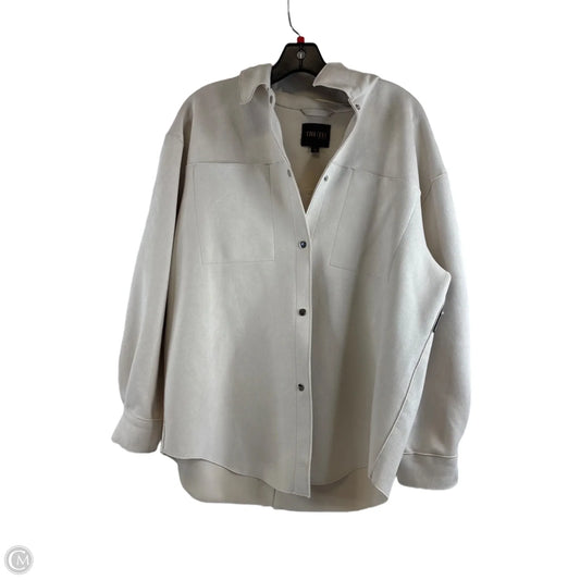 Jacket Shirt By Truth In Cream, Size: L