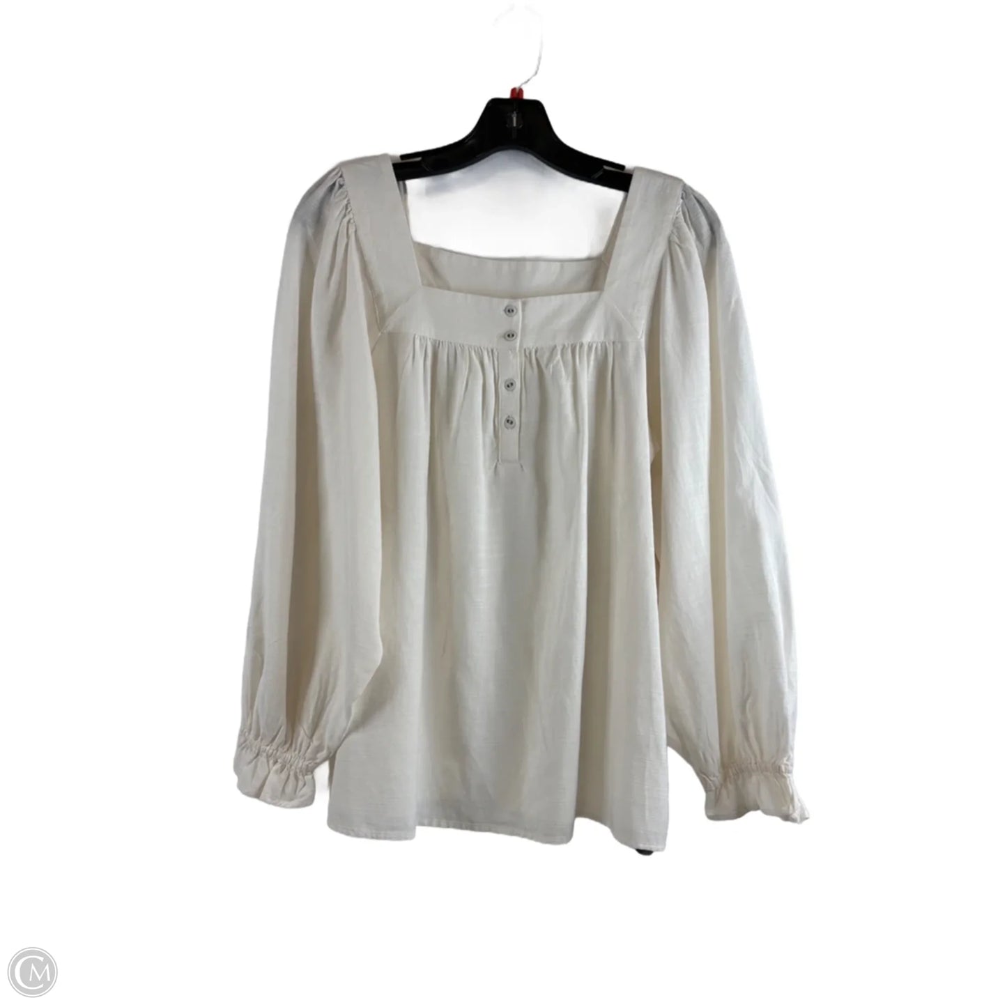 Top Long Sleeve By Lc Lauren Conrad In Cream, Size: Xs