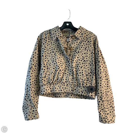 Jacket Denim By Loft In Leopard Print, Size: Xsp