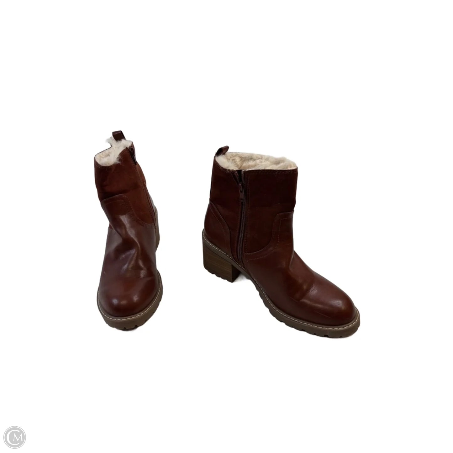 Boots Ankle Heels By Universal Thread In Brown, Size: 10