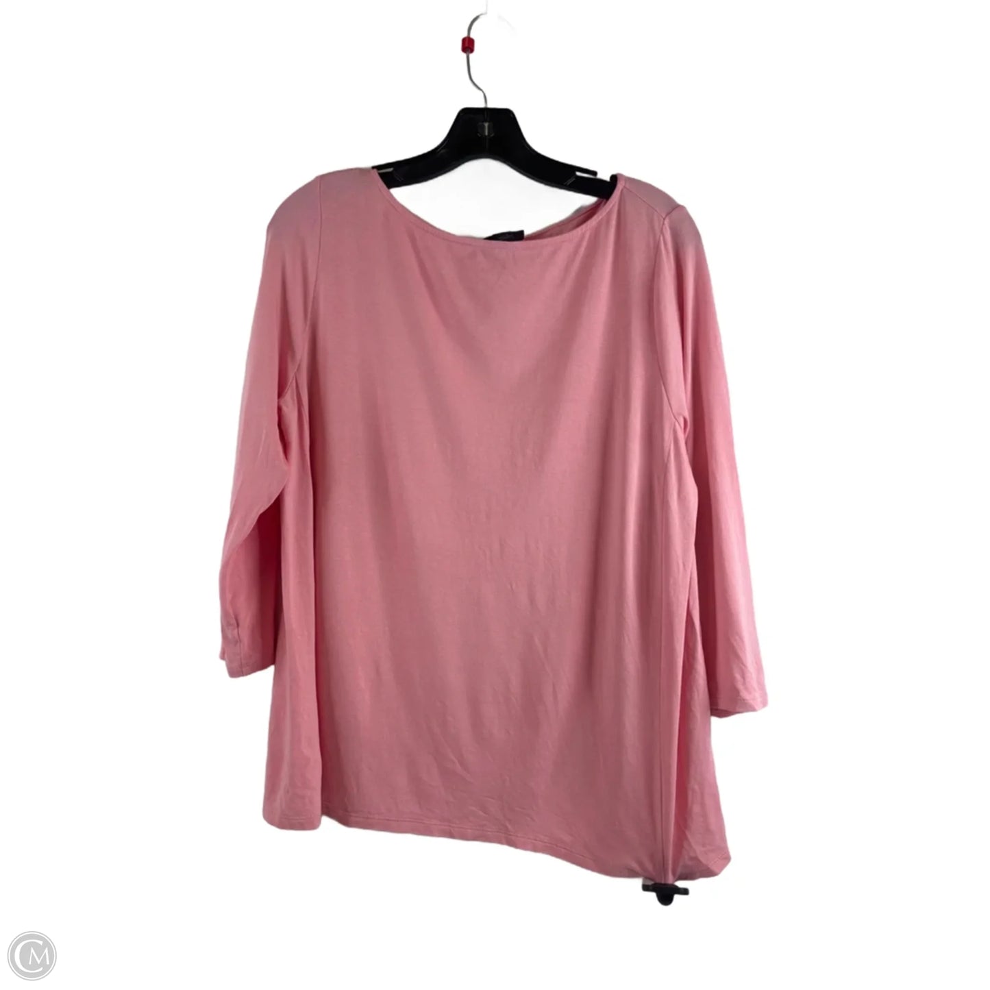 Top 3/4 Sleeve Basic By J. Jill In Pink, Size: M