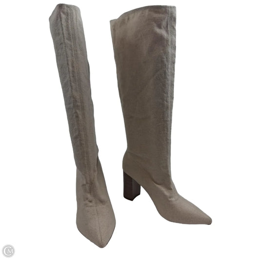 Boots Knee Heels By Just Fab In Floral Print, Size: 8.5