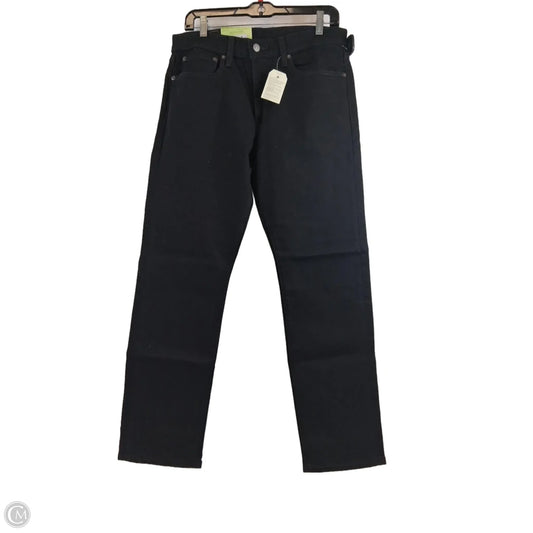 Jeans Straight By Levis In Black Denim, Size: 12