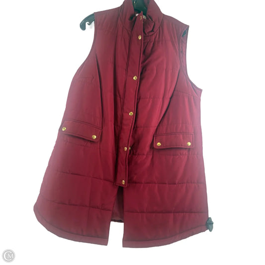 Vest Puffer & Quilted By Crown And Ivy In Red, Size: Xl