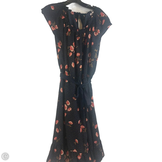 Dress Casual Midi By Lc Lauren Conrad In Blue & Orange, Size: L