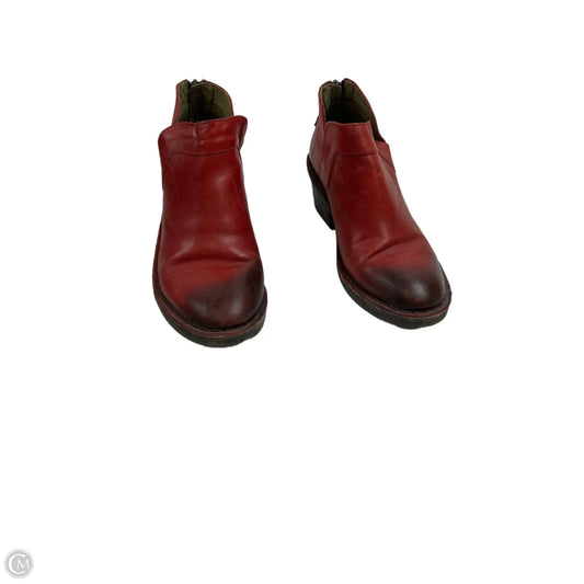Boots Ankle Heels By Fly London In Red, Size: 6