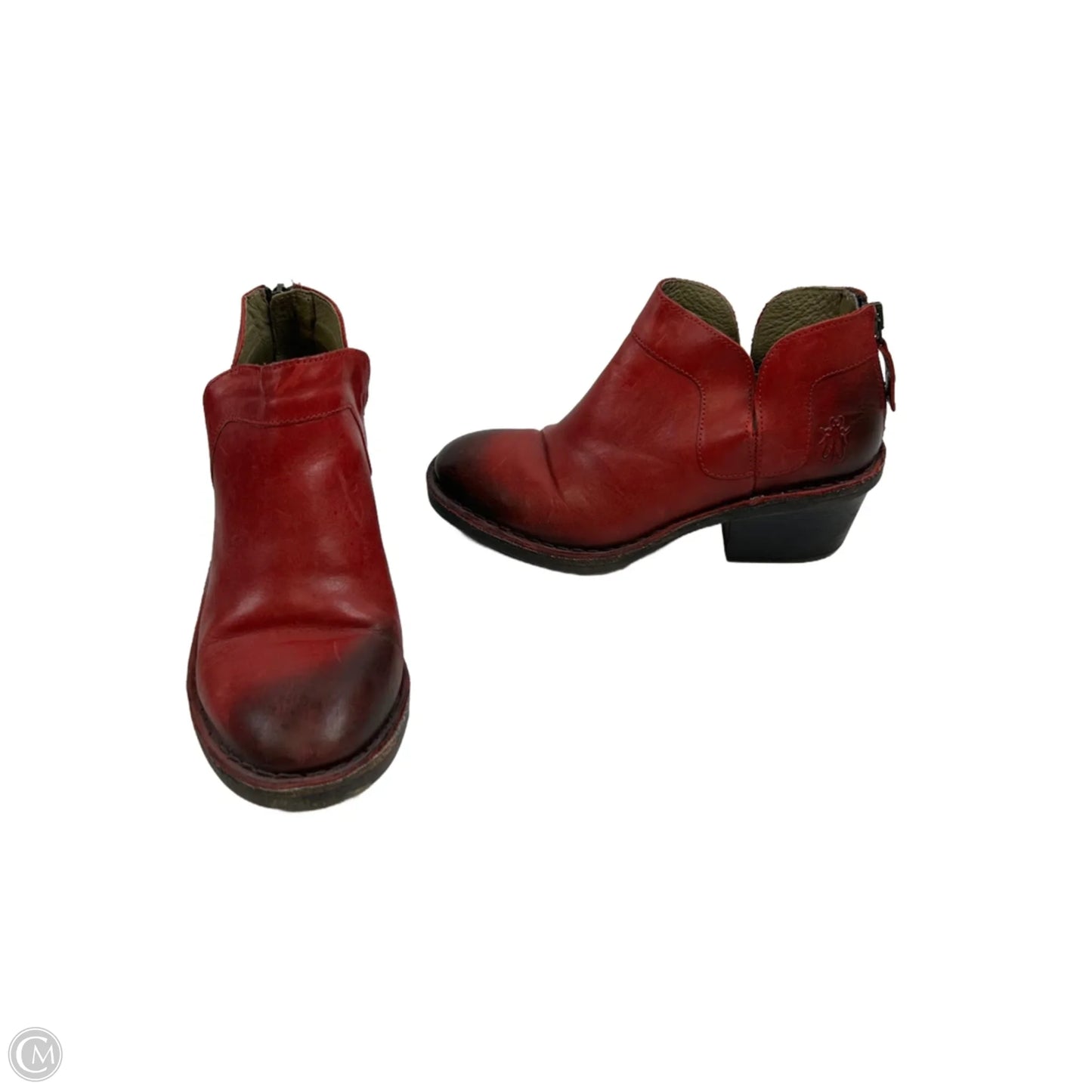 Boots Ankle Heels By Fly London In Red, Size: 6