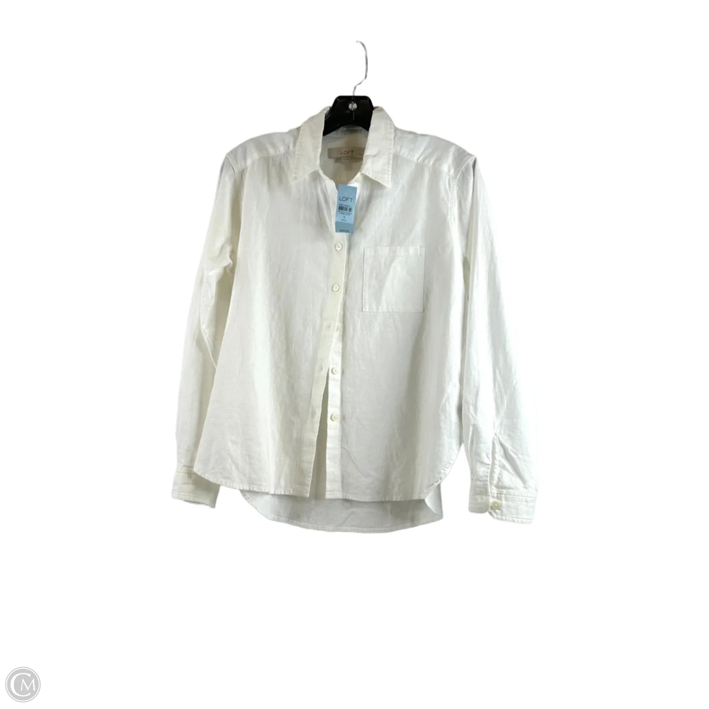 Top Long Sleeve By Loft In White, Size: Sp