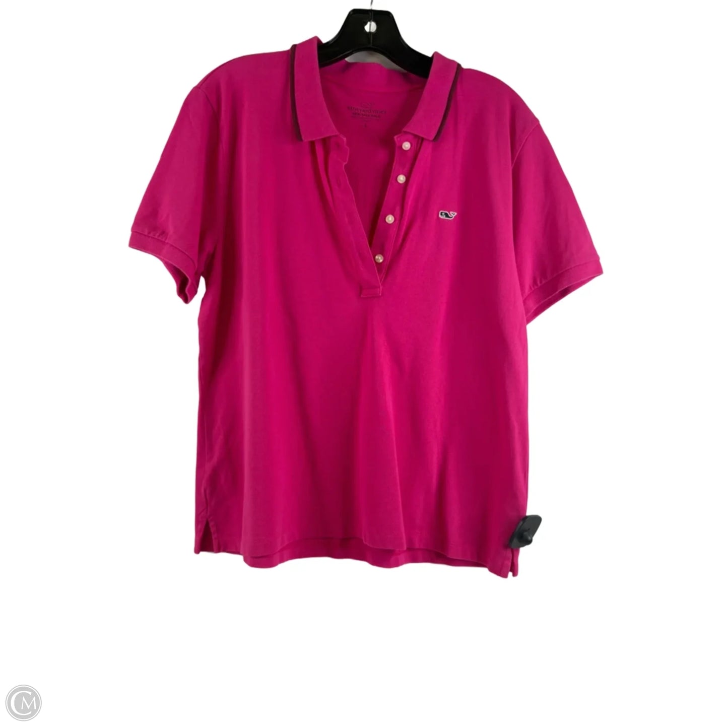 Top Short Sleeve By Vineyard Vines In Pink, Size: L