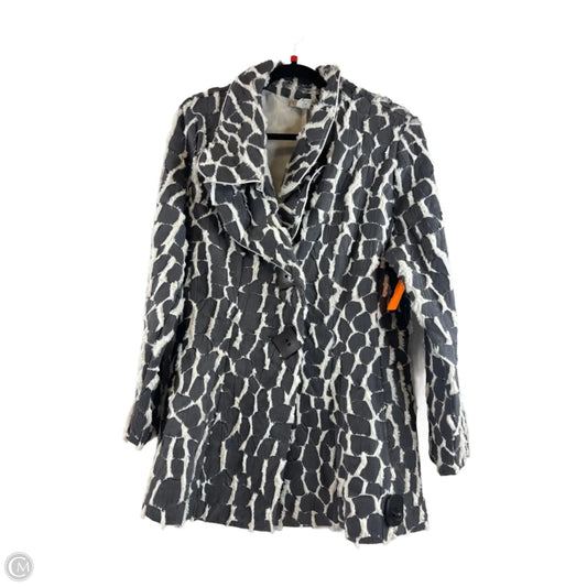 Jacket Other By Clothes Mentor In Grey & White, Size: L