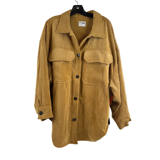 Jacket Shirt By Ci Sono In Gold, Size: L