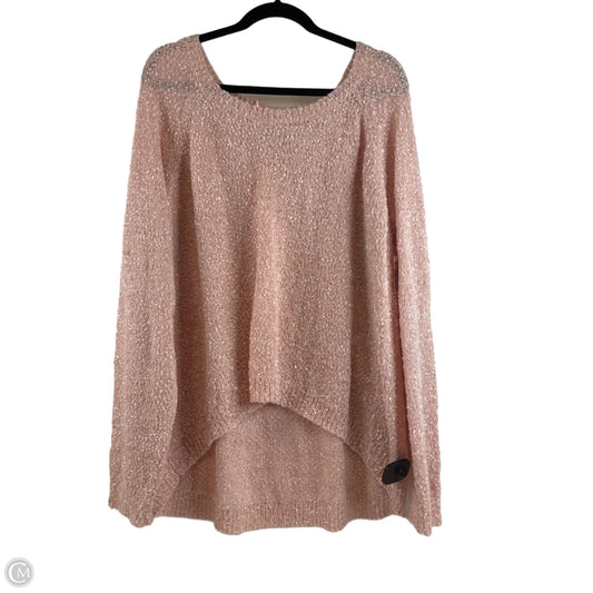 Sweater By Cato In Peach, Size: 3x