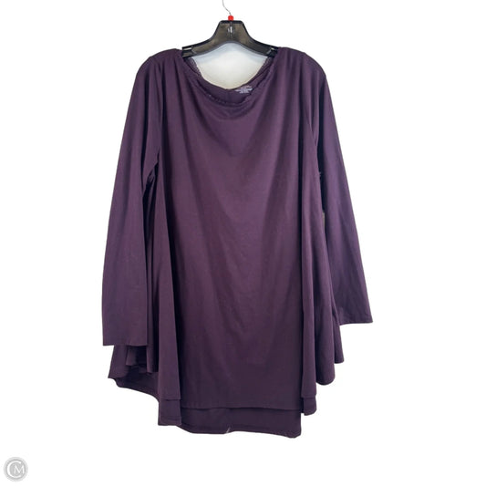 Top Long Sleeve By Lane Bryant In Purple, Size: 2x