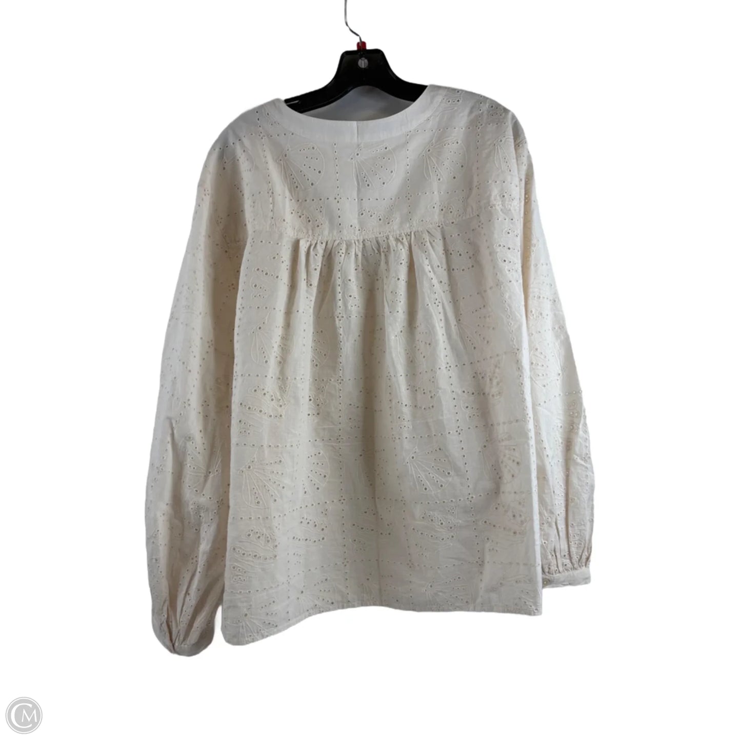 Top Long Sleeve By Universal Thread In Cream, Size: Xxl