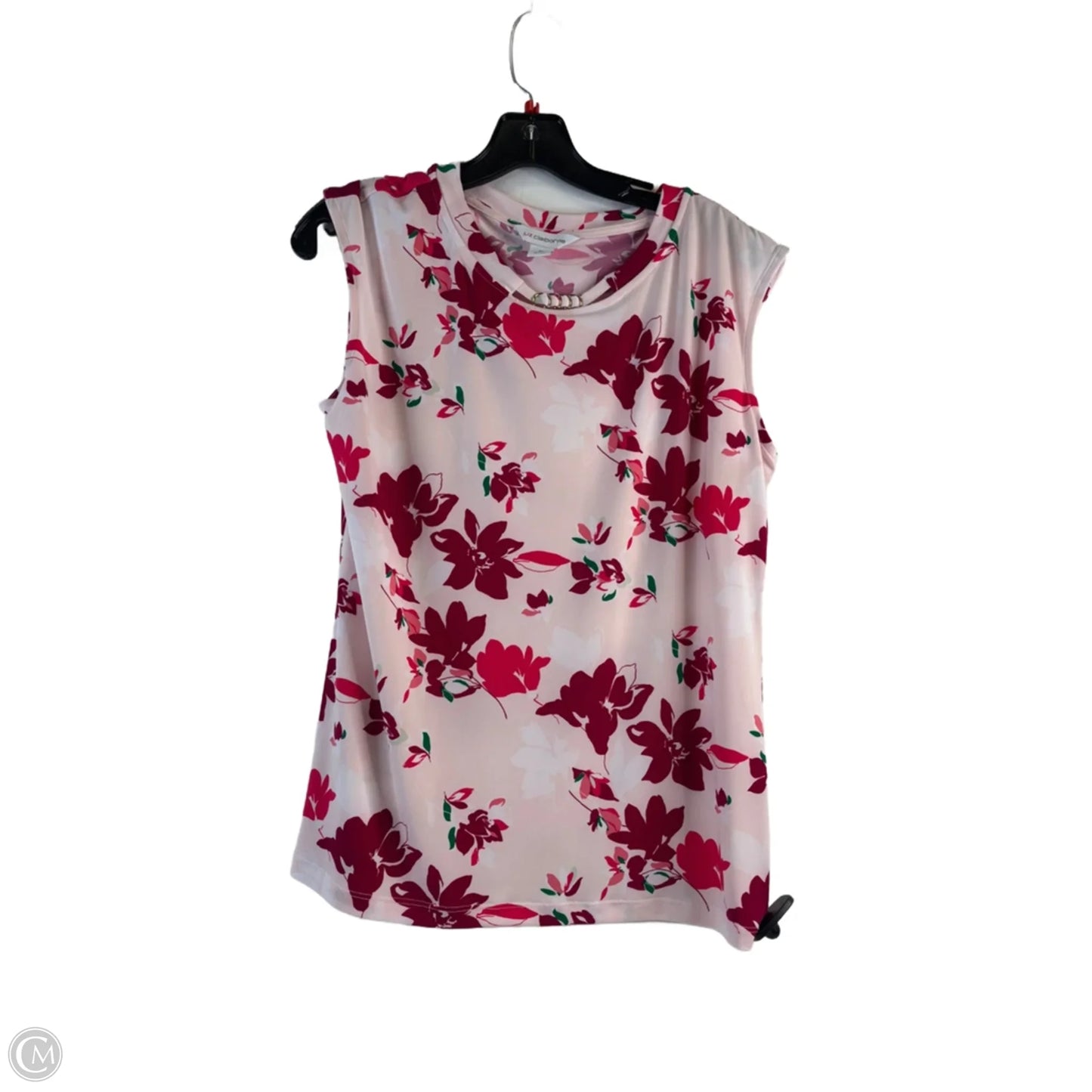 Top Short Sleeve By Liz Claiborne In Pink & Red, Size: M