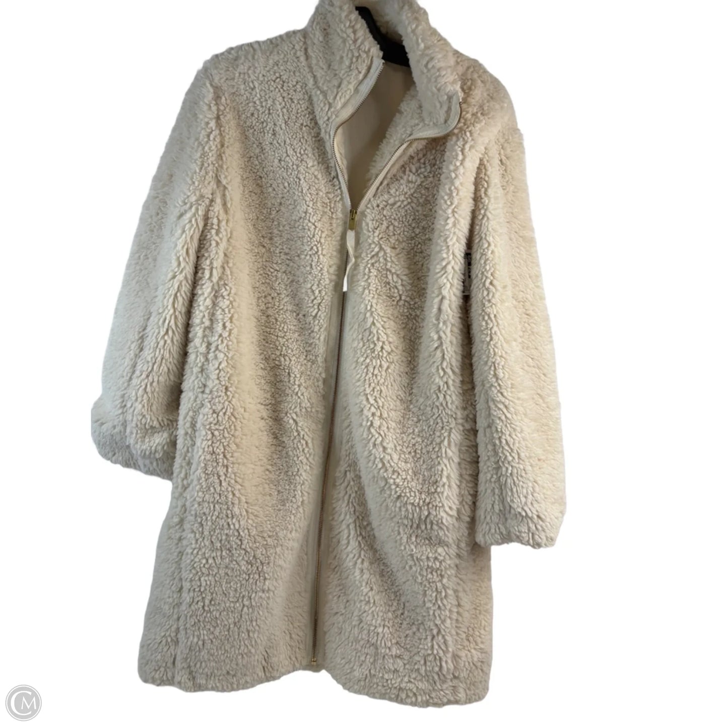 Jacket Faux Fur & Sherpa By Gap In Cream, Size: Xs