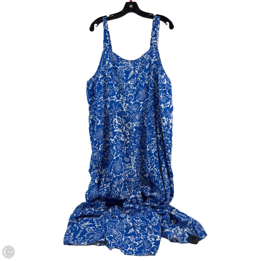 Dress Casual Maxi By Sonoma In Blue & White, Size: 2x