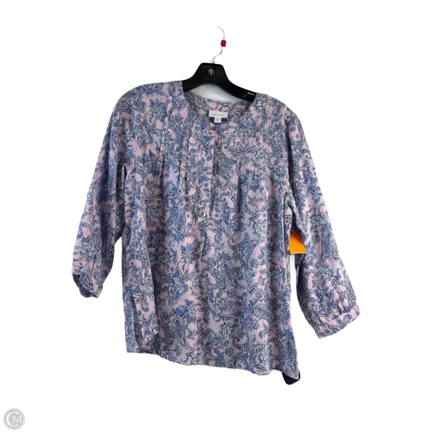 Top 3/4 Sleeve By J. Jill In Blue & Pink, Size: S
