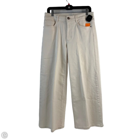 Jeans Cropped By J. Jill In Cream, Size: 8