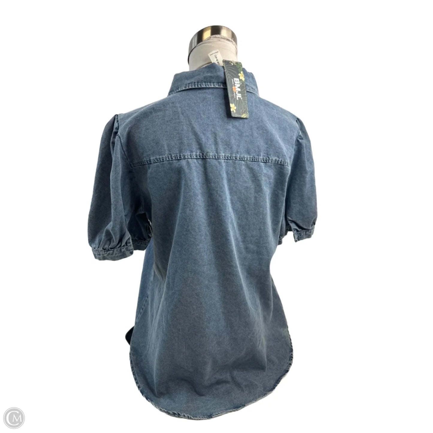 Top Short Sleeve By Clothes Mentor In Blue Denim, Size: M