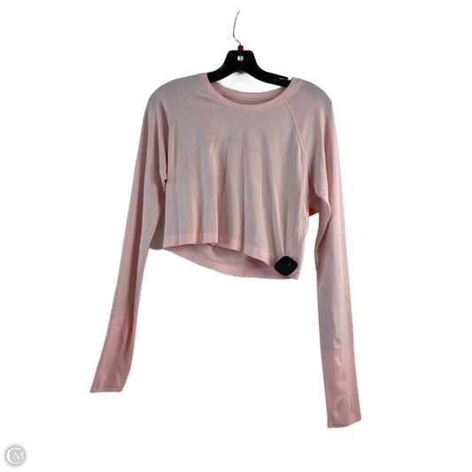 Athletic Top Long Sleeve Crewneck By Lululemon In Pink, Size: 10