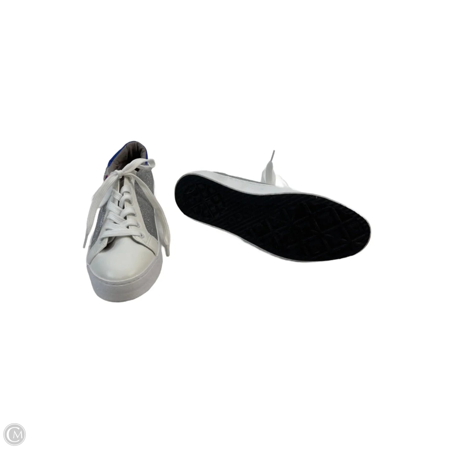 Shoes Sneakers By Clothes Mentor In Silver & White, Size: 10