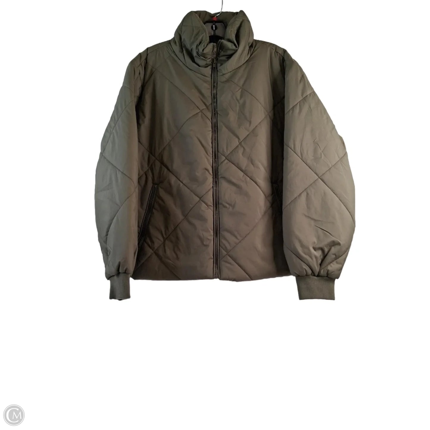 Jacket Puffer & Quilted By Ana In Green, Size: L